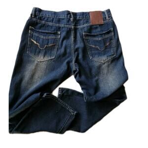 AH ROK Jeans 36/32 Blue Stonewashed Classic Five Pocket Denim Mens